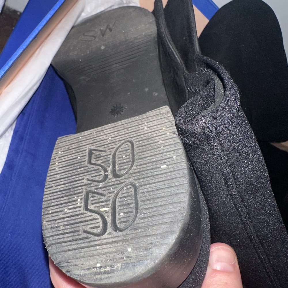 Stuart Weitzman 5050 Black Over the Knee Boots Sleek Suede Design - Picture 7 of 7